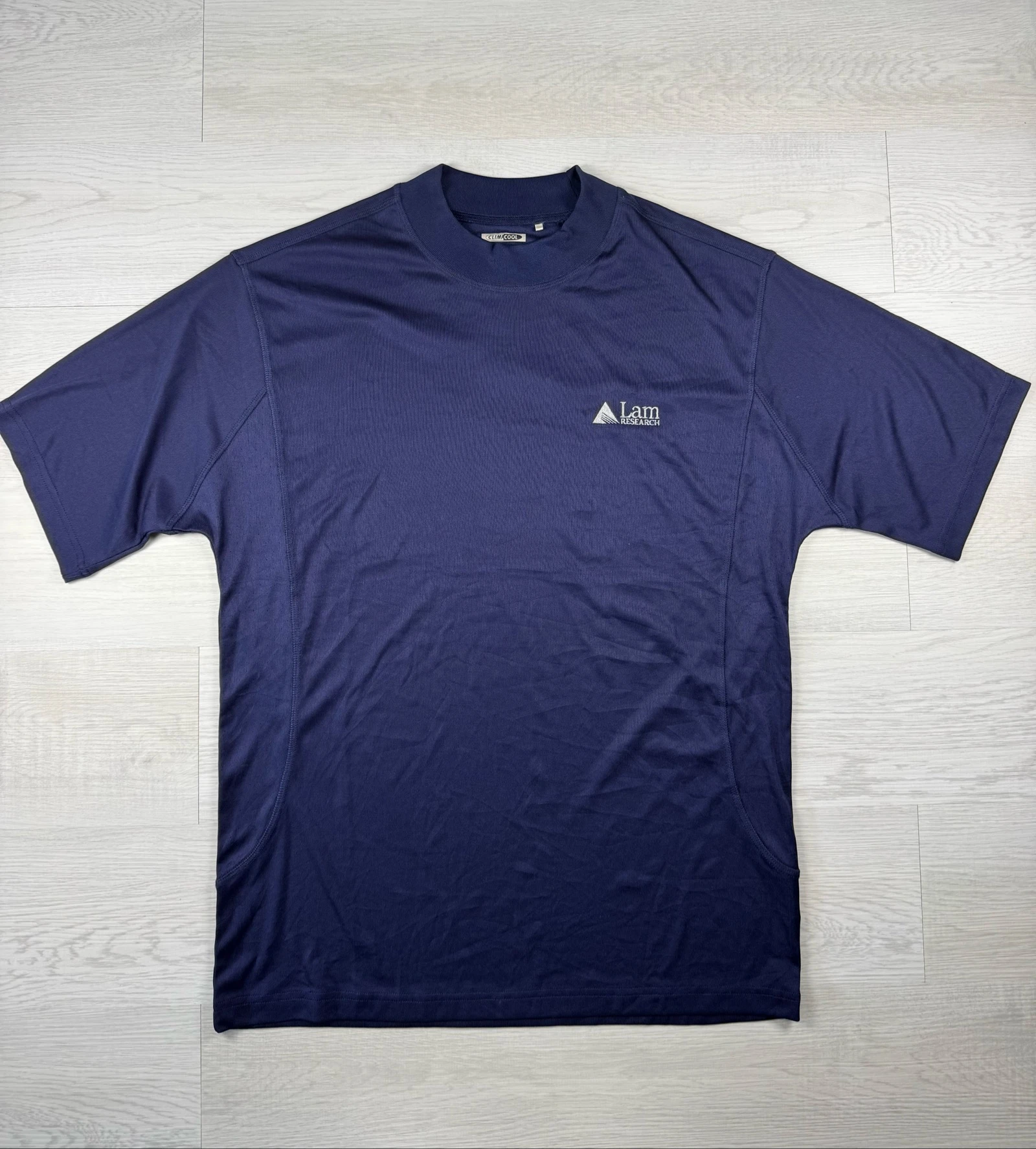 Camiseta Técnica Adidas ClimaCool Lam Research 2007 Azul Marinho Y2K M – photo 3